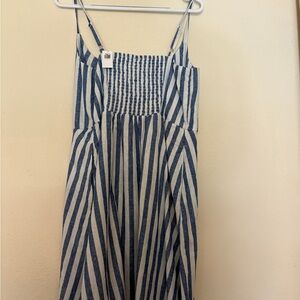Old Navy Blue and White Striped Mini Dress